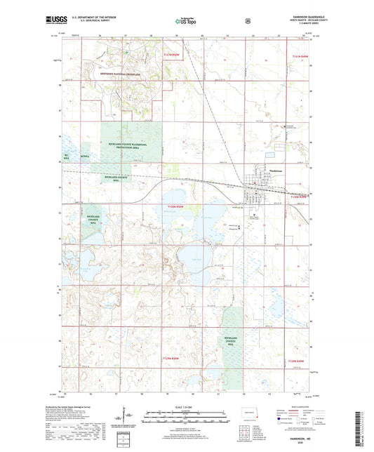 Hankinson North Dakota US Topo Map Image