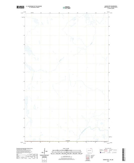 Hannah OE N North Dakota US Topo Map Image