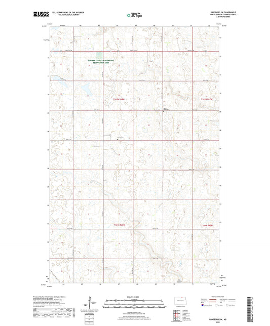 Hansboro SW North Dakota US Topo Map Image
