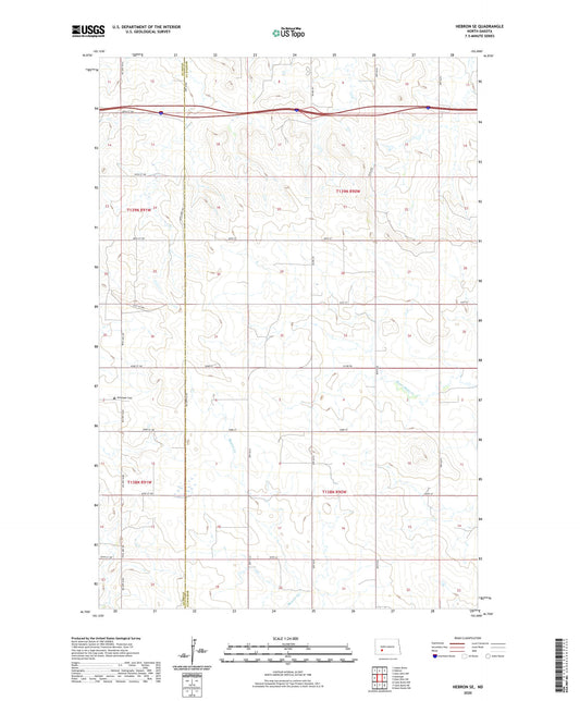 Hebron SE North Dakota US Topo Map Image