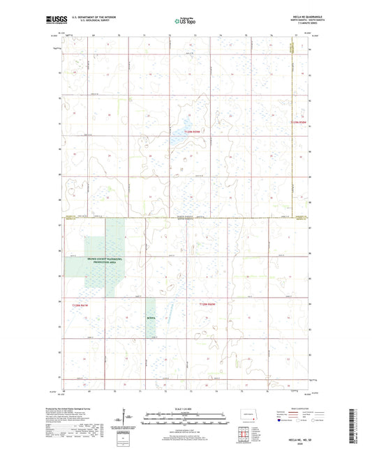 Hecla NE North Dakota US Topo Map Image