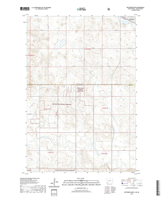 Hettinger South North Dakota US Topo Map Image