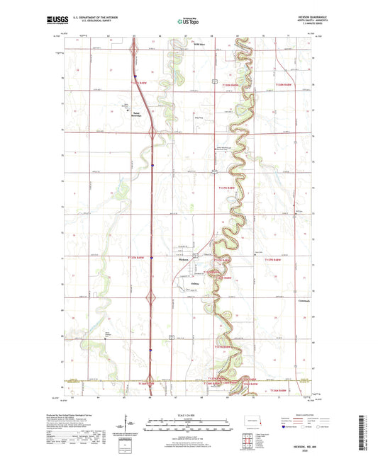 Hickson North Dakota US Topo Map Image