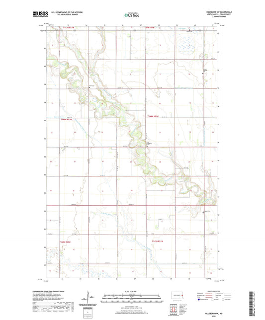 Hillsboro NW North Dakota US Topo Map Image