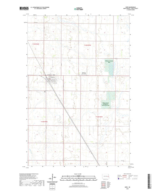 Hope North Dakota US Topo Map Image