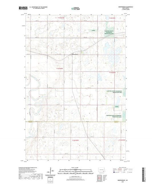 Independence North Dakota US Topo Map Image