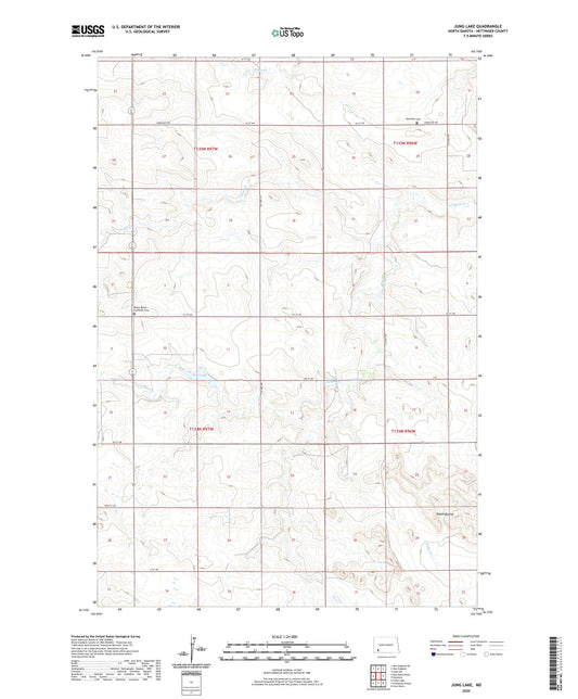 Jung Lake North Dakota US Topo Map Image