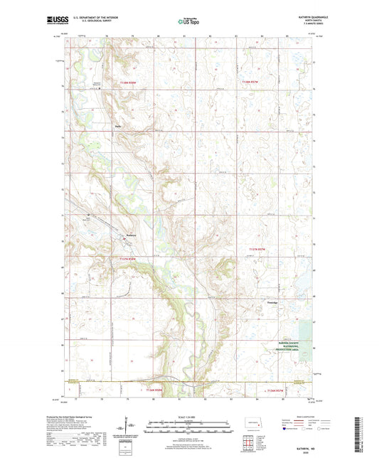 Kathryn North Dakota US Topo Map Image