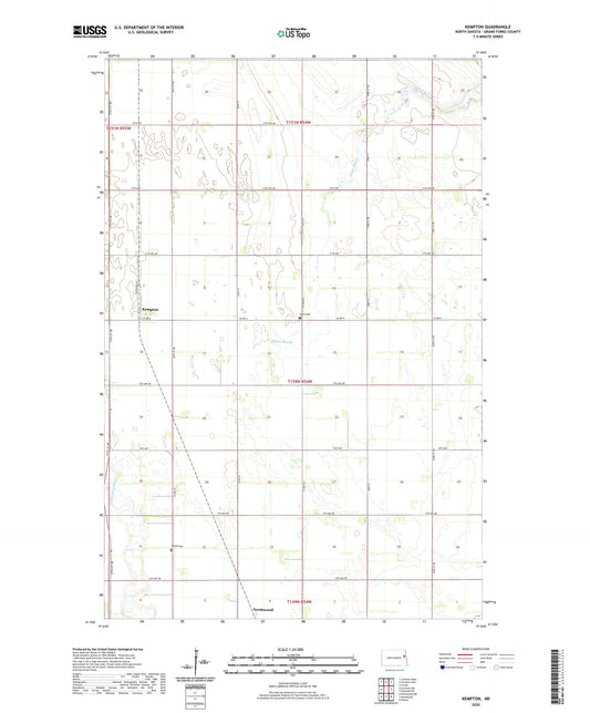 Kempton North Dakota US Topo Map Image