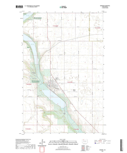 Kenmare North Dakota US Topo Map Image