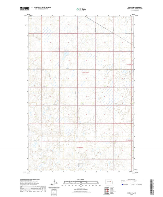 Kensal NW North Dakota US Topo Map Image