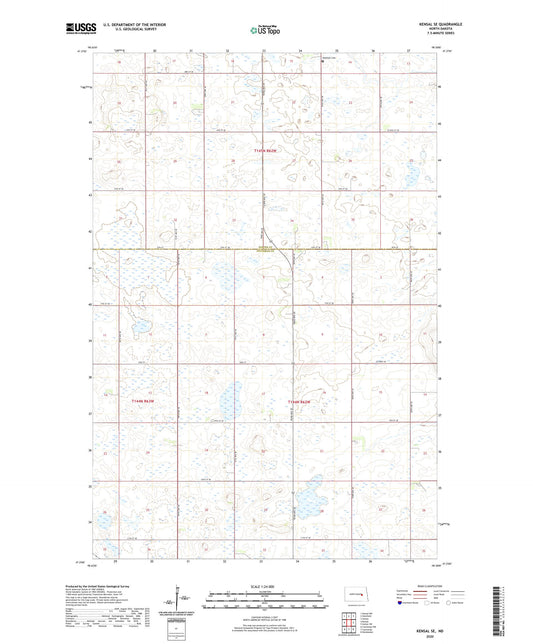 Kensal SE North Dakota US Topo Map Image