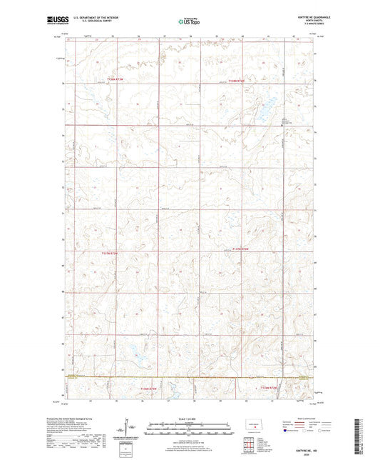 Kintyre NE North Dakota US Topo Map Image