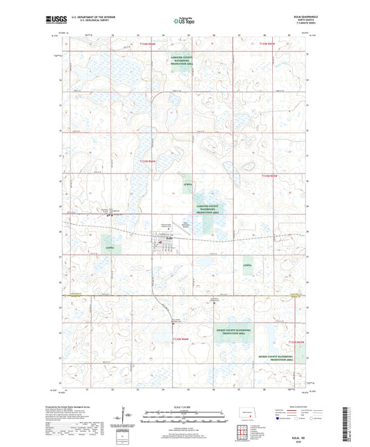 Kulm North Dakota US Topo Map Image