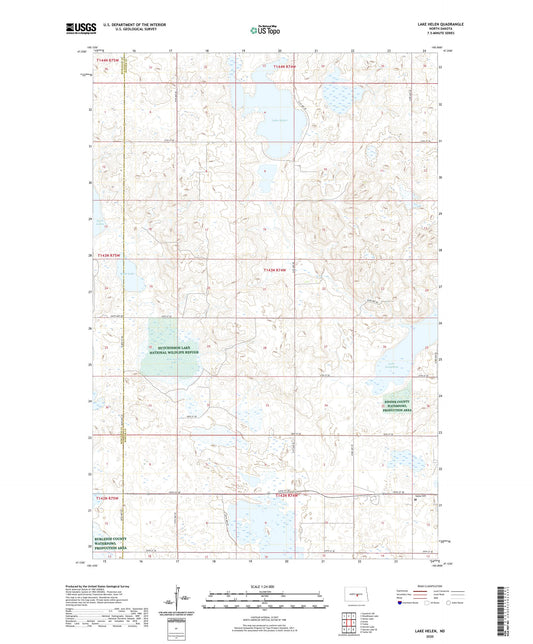 Lake Helen North Dakota US Topo Map Image