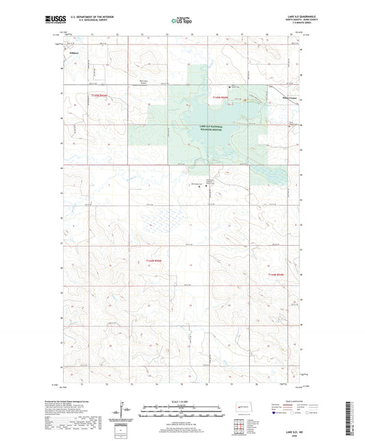 Lake Ilo North Dakota US Topo Map Image