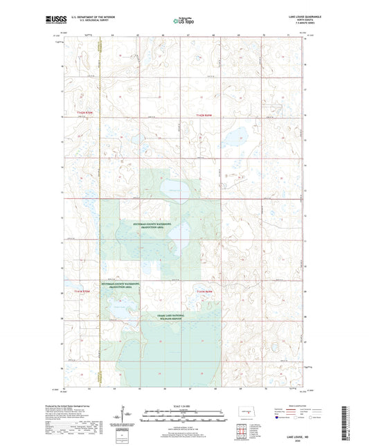 Lake Louise North Dakota US Topo Map Image