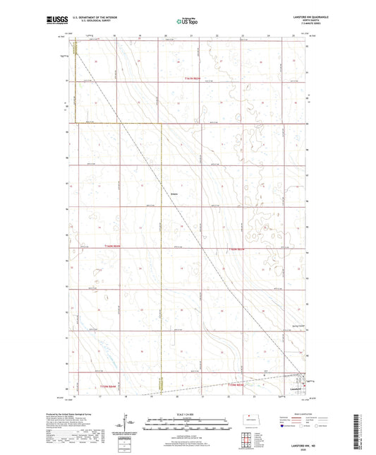 Lansford NW North Dakota US Topo Map Image