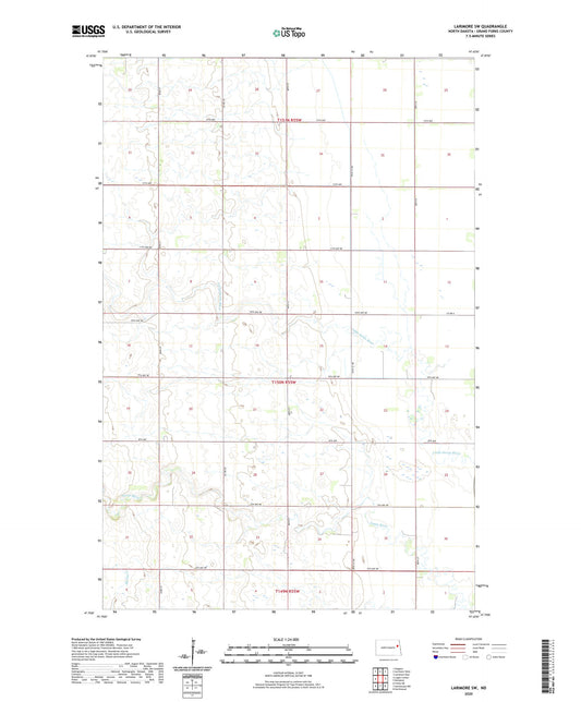 Larimore SW North Dakota US Topo Map Image