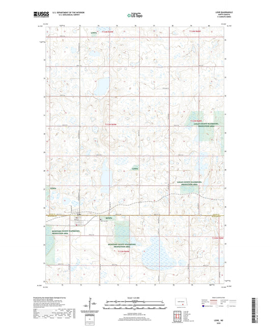 Lehr North Dakota US Topo Map Image