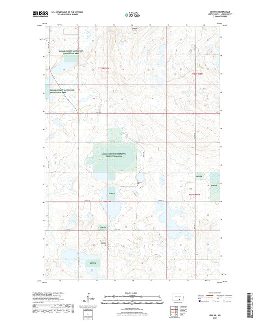 Lehr NE North Dakota US Topo Map Image