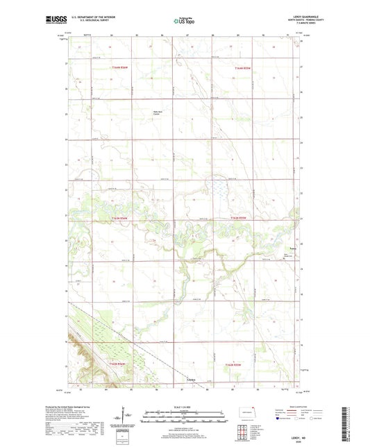 Leroy North Dakota US Topo Map Image