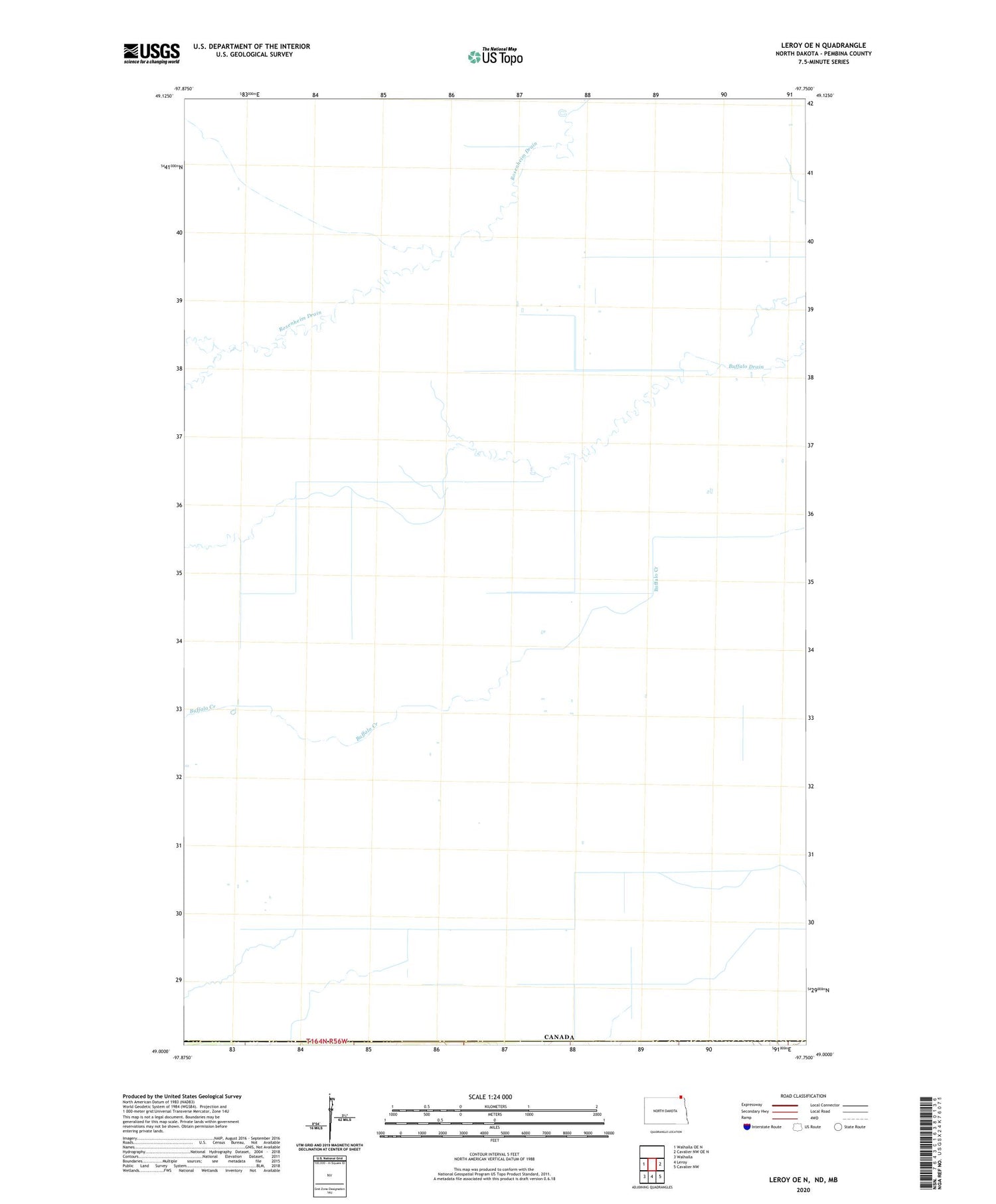 Leroy OE N North Dakota US Topo Map Image