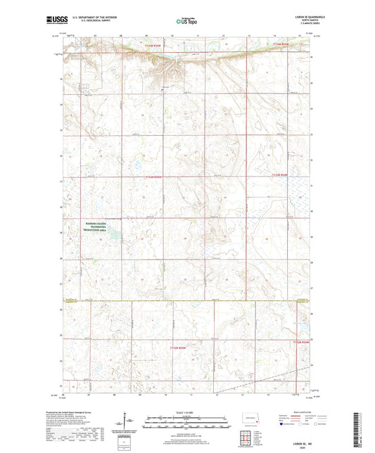 Lisbon SE North Dakota US Topo Map Image