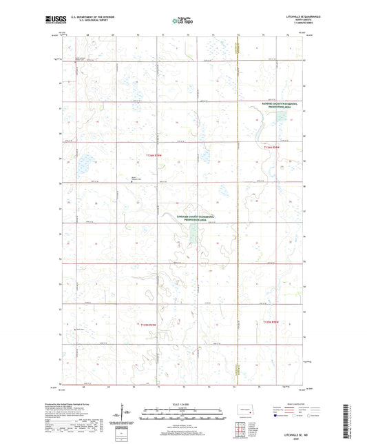 Litchville SE North Dakota US Topo Map Image