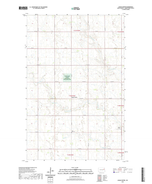 Logan Center North Dakota US Topo Map Image