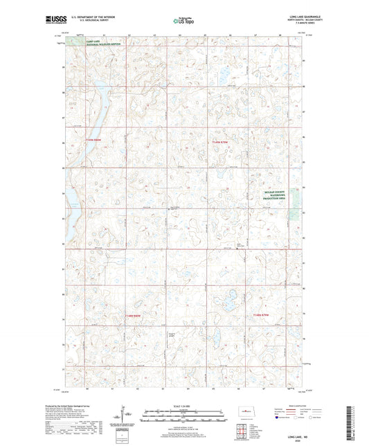 Long Lake North Dakota US Topo Map Image