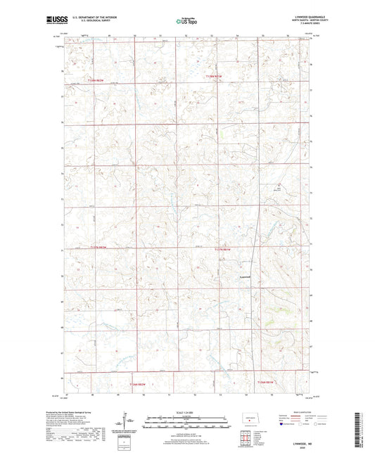 Lynwood North Dakota US Topo Map Image