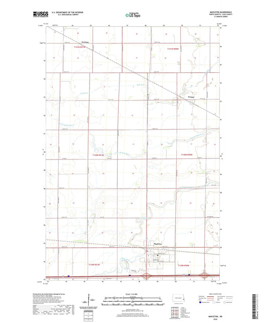 Mapleton North Dakota US Topo Map Image