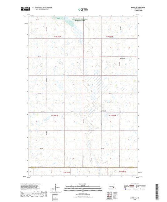 Marion NE North Dakota US Topo Map Image
