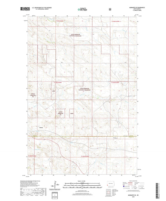 Marmarth SE North Dakota US Topo Map Image