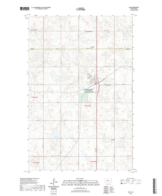 Max North Dakota US Topo Map Image