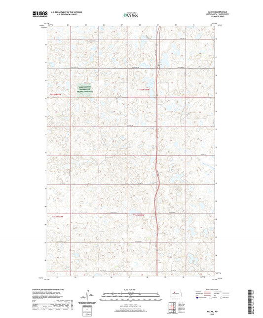 Max NE North Dakota US Topo Map Image