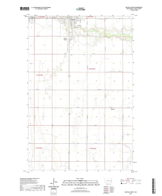 Mayville South North Dakota US Topo Map Image