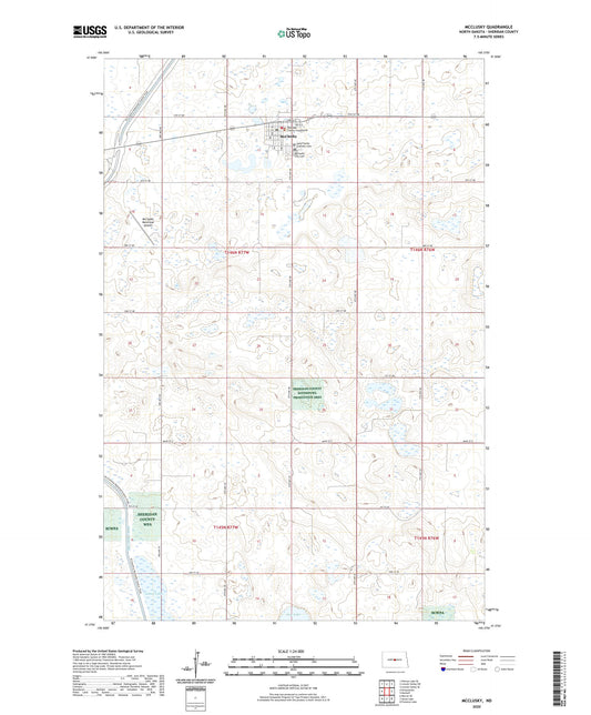 McClusky North Dakota US Topo Map Image