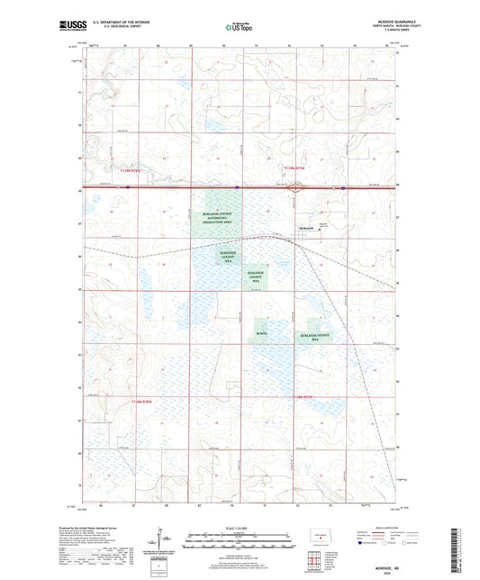McKenzie North Dakota US Topo Map Image