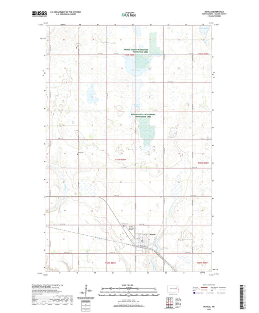 McVille North Dakota US Topo Map Image