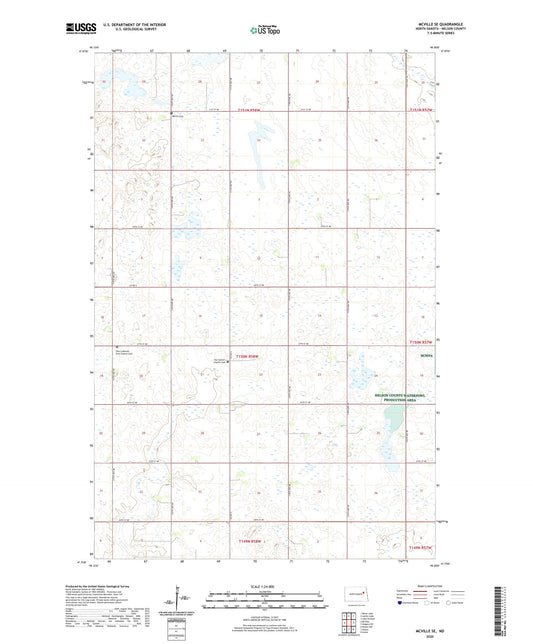 McVille SE North Dakota US Topo Map Image
