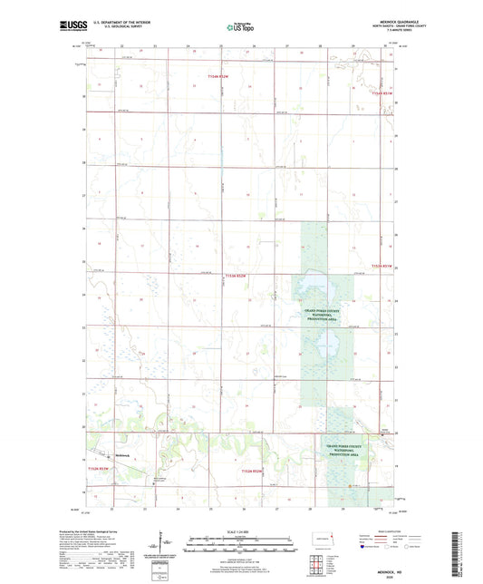 Mekinock North Dakota US Topo Map Image
