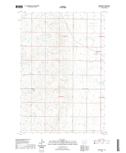 Merricourt North Dakota US Topo Map Image