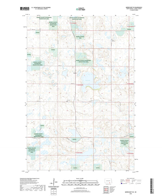 Merricourt SW North Dakota US Topo Map Image