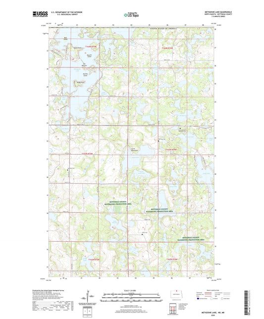 Metigoshe Lake North Dakota US Topo Map Image