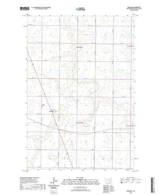 Monango North Dakota US Topo Map Image