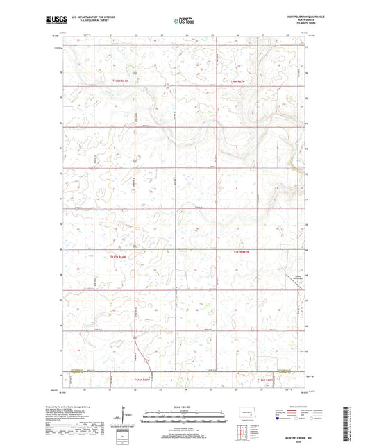 Montpelier NW North Dakota US Topo Map Image