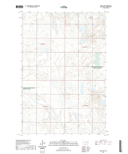 Moon Lake North Dakota US Topo Map Image