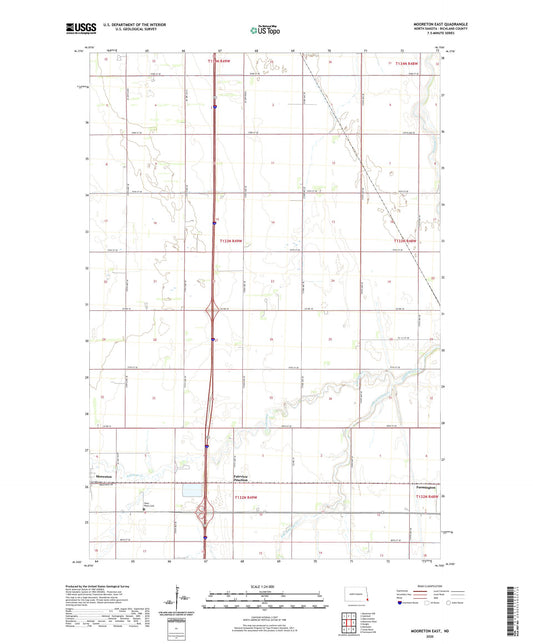 Mooreton East North Dakota US Topo Map Image